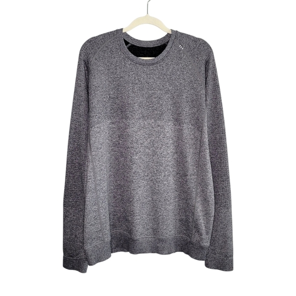 Lululemon Engineered Warmth Long Sleeve Crew Merino Wool Sweater XL Black/White - Picture 3 of 11